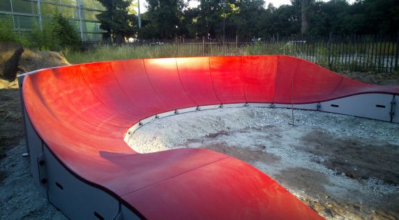 Pumptrack with PE construction