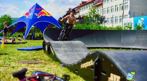 View of the BmxCamp pumptrack