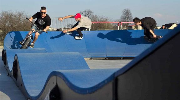 BMX visar i shoppinggalleriet