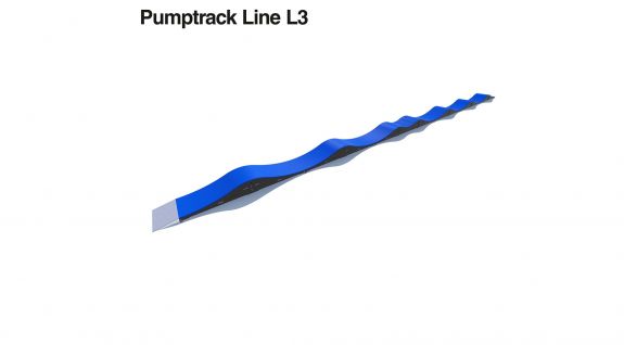 Pumptrack fietspad gemaakt van modules