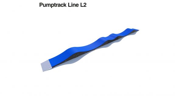 Pumptrack fietspad gemaakt van modules